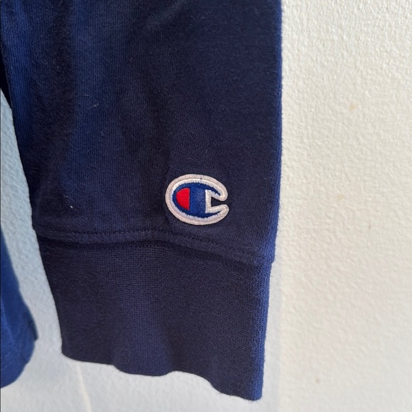 Champion Men's Navy Blue Hoodie Sweater - Picture 2 of 6